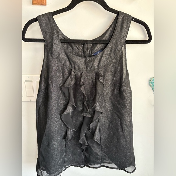 Reitmans Tops - Elegant Black Ruffle Sleeveless Top